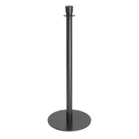 Black Barrier Posts | Flat Base | Height 96 cm | 2 pieces