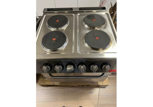  HorecaTraders Gastro-M Elektroherd 70/80 CFE – 4 Kochfelder & Backofen – Steckdosenmodell 