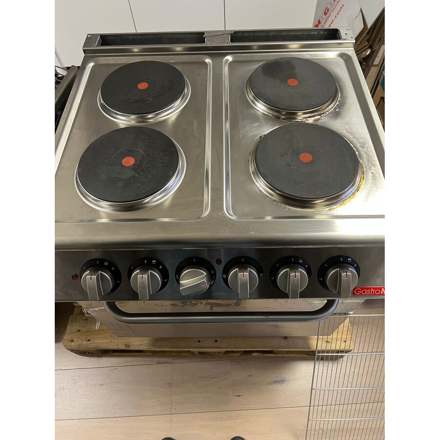 Gastro-M Elektrisch Fornuis 70/80 CFE - 4 Kookplaten & Oven - Outlet Model