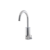 HorecaTraders Hochwertige Infrarot-Waschtischarmatur | Hoher Auslauf | Berührungsloser Sensor | Chrom | 230 V