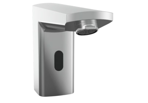  HorecaTraders Wasserhahn mit Infrarotsensor | Verchromtes Messing | 230 V / 6 V | 145 x 151 x 57 mm 