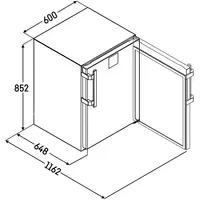 Tabletop Freezer FFTCsg 1501 | 60L | 3 Drawers | Quiet (37 dB) | 64.8x60x85.2cm