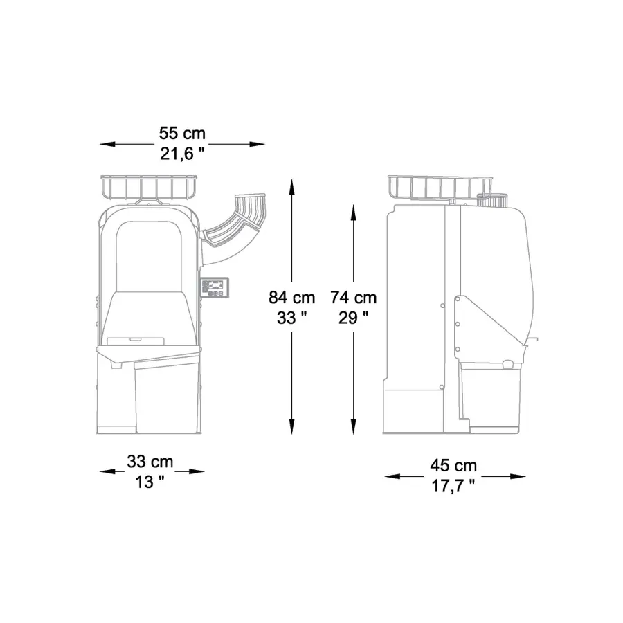 Presse-agrumes automatique Minimax | 230 V | 15 jus/min | Ø 60-80 mm | 330 x 450 x 740 (h) mm