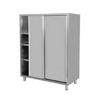 Stainless Steel Pantry Cabinet with 3 Shelves | 2-Door | 120x60x180 cm