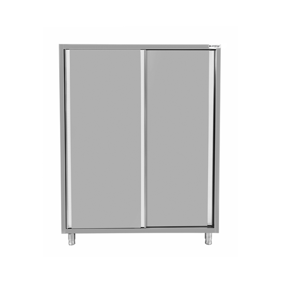 Edelstahl-Aufbewahrungsschrank mit 3 Einlegeböden, 120 x 60 x 180 cm