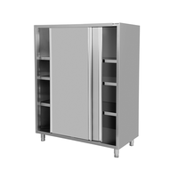 Stainless Steel Pantry Cabinet with 3 Shelves | 2-Door | 120x60x180 cm
