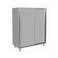 RVS Voorraadkast met 3 schappen | 2 -deurs | 120x60x180 cm