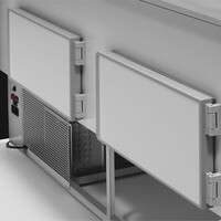 Statische Toonbankvitrine - 1000mm - +4°/+6°C - RVS Werkblad