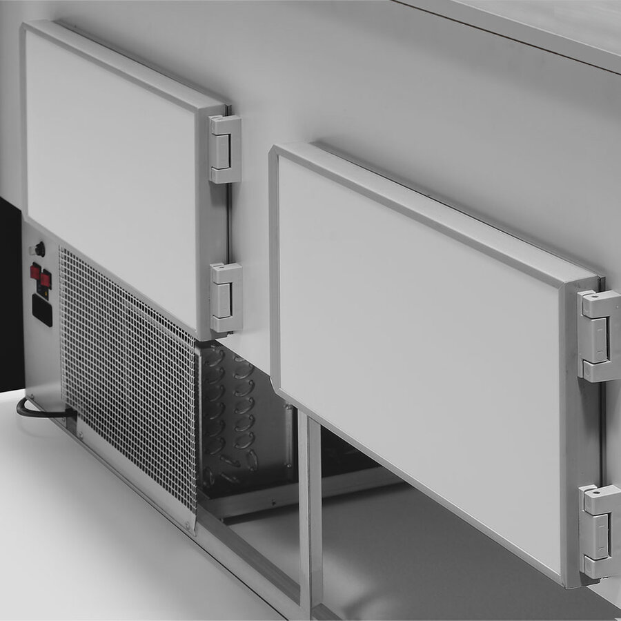 Statische Toonbankvitrine - 1000mm - +4°/+6°C - RVS Werkblad