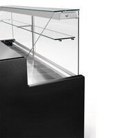 Static Counter Display Case - 1000mm - +4°/+6°C - Stainless Steel Worktop