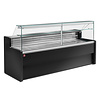 Statische Thekenvitrine – 1000 mm – +4°/+6°C – Arbeitsplatte aus Edelstahl