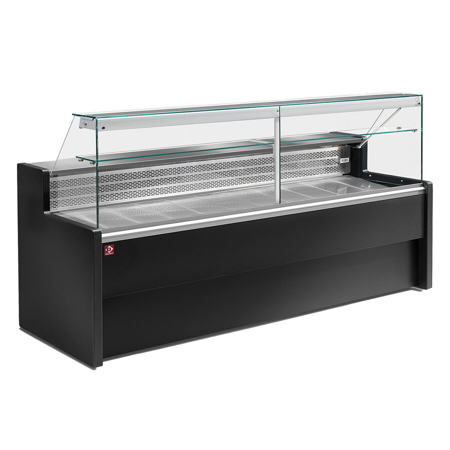 Statische Toonbankvitrine - 1000mm - +4°/+6°C - RVS Werkblad
