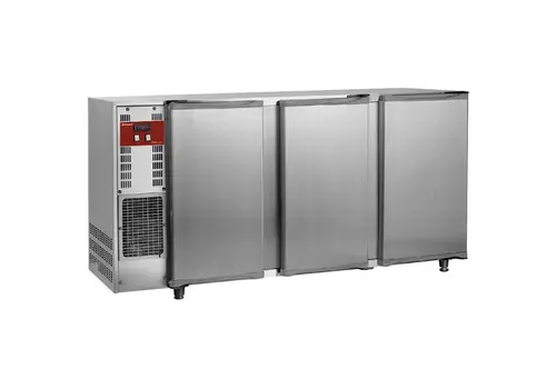  HorecaTraders Refroidisseur de bouteilles | 3 portes | Acier inoxydable | 579 L | 230 V | +1 °C à +8 °C | 2065 x 565 x 890/905 (h) mm 