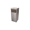 HorecaTraders Stainless steel snack pedal waste bin with hinged door | 100L | L 500 x D 510 x H 740 mm