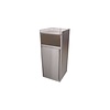 Poubelle à pédale en acier inoxydable avec porte à charnière | 100 L | L 500 x P 510 x H 740 mm