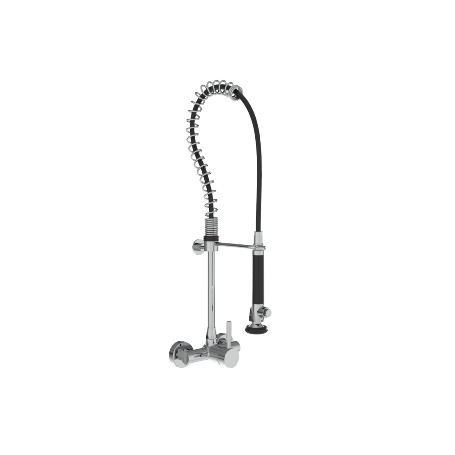 Voorspoeldouche - Wandmontage - RVS Geborsteld - Inclusief Mengkraan - 775mm