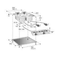 Mareno Drop-in Friteuse 10+10 Liter – 60cm – 18kW Professioneel