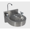 HorecaTraders Stainless steel sink with bottle filler and drinking fountain
