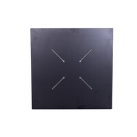 Horeca Traders Tischplatte – Außenbereich – HPL-Holzoptik – Dark Canyon – Quadratisch – 60 x 60 cm