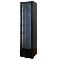 Vitrine réfrigérée commerciale | Porte vitrée | Noir | 160 litres | 435 x 405 x 1775 mm