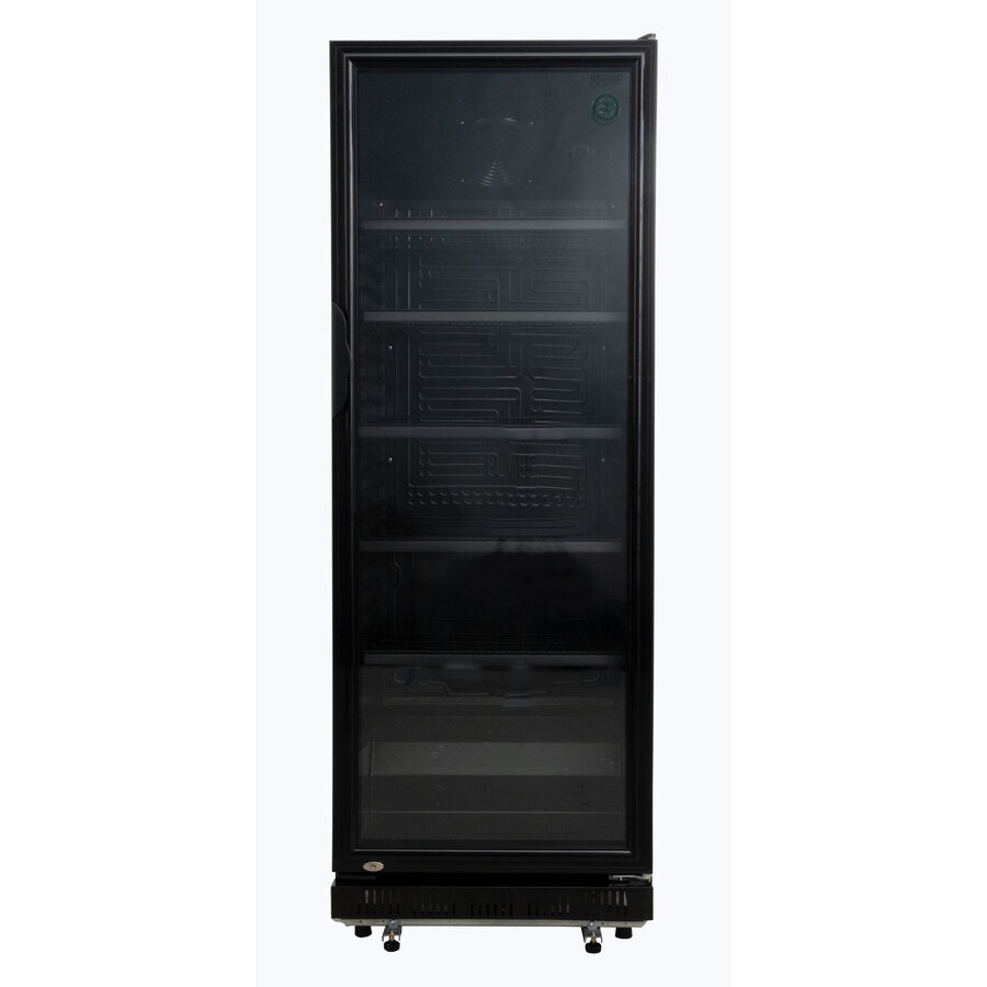 Exquisit ELDC350.3XLB - Réfrigérateur vitrine commercial - Porte vitrée - Noir - 347 litres