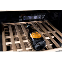 Weinkühlschrank | 72 Flaschen | 2 Temperaturzonen | Schwarz/Edelstahl | 625 x 595 x 1625 mm