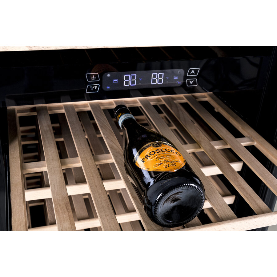 Wine Cooler | 72 Bottles | 2 Zones | Black/Stainless Steel | 625 x 595 x 1625 mm
