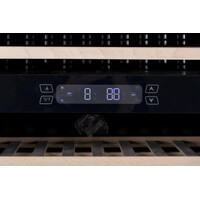 Cave à vin | 72 bouteilles | 2 zones | Noir/Inox | 625 x 595 x 1625 mm