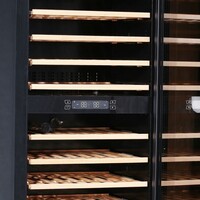 Weinkühlschrank | 72 Flaschen | 2 Temperaturzonen | Schwarz/Edelstahl | 625 x 595 x 1625 mm