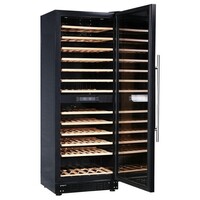 Cave à vin | 72 bouteilles | 2 zones | Noir/Inox | 625 x 595 x 1625 mm