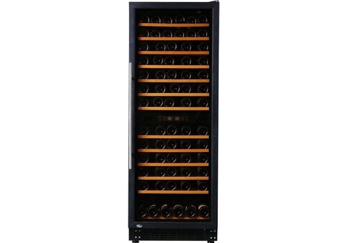  Exquisit Wijnklimaatkast  |72 Flessen | 2 Zones | Zwart/RVS | 625 x 595 x 1625 mm 