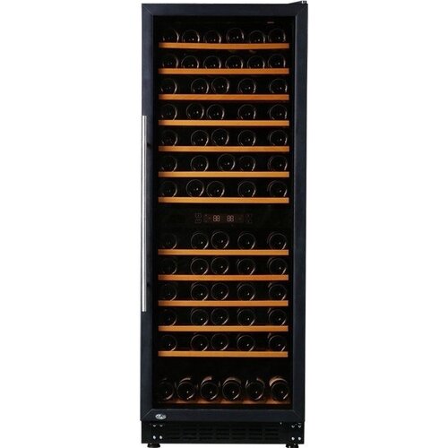  Exquisit Wijnklimaatkast  |72 Flessen | 2 Zones | Zwart/RVS | 625 x 595 x 1625 mm 