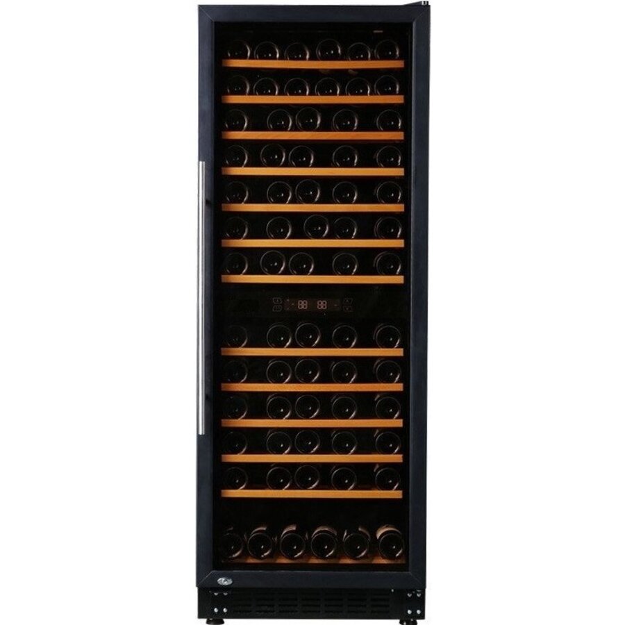 Wijnklimaatkast  |72 Flessen | 2 Zones | Zwart/RVS | 625 x 595 x 1625 mm