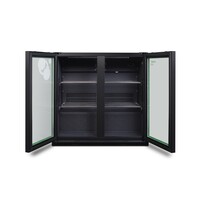 C2H-ECO-865-BK-NL-HU - Dubbeldeurs Backbarkoeler - Zwart - Energieklasse B - 218 Liter