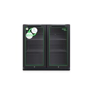 C2H-ECO-865-BK-NL-HU - Dubbeldeurs Backbarkoeler - Zwart - Energieklasse B - 218 Liter