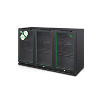 C3H-ECO-865-BK-NL-HU - Driedeurs Backbarkoeler - Zwart - Energieklasse B - 350 Liter