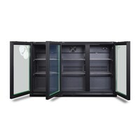 C3H-ECO-865-BK-NL-HU - Driedeurs Backbarkoeler - Zwart - Energieklasse B - 350 Liter