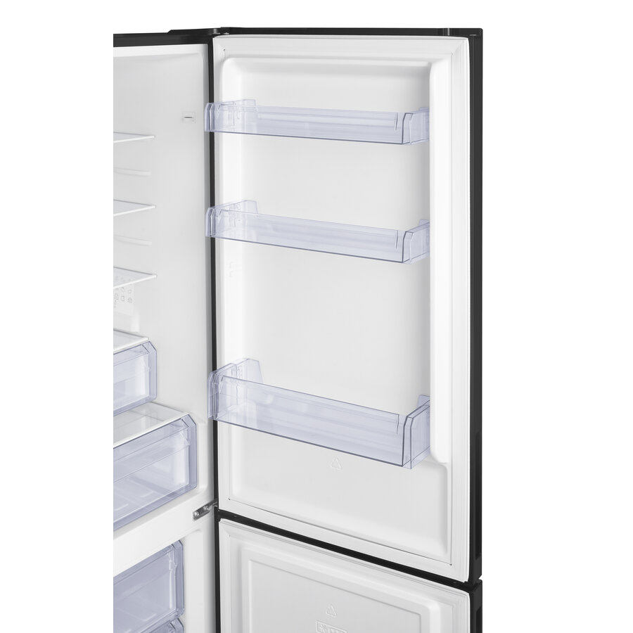 BONN325-040CB - Koel-vriescombinatie - 315 Liter - Zwart - Energieklasse C