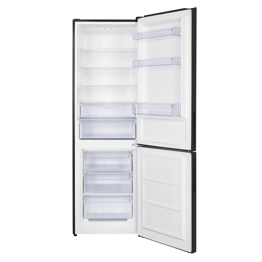 BONN325-040CB - Koel-vriescombinatie - 315 Liter - Zwart - Energieklasse C