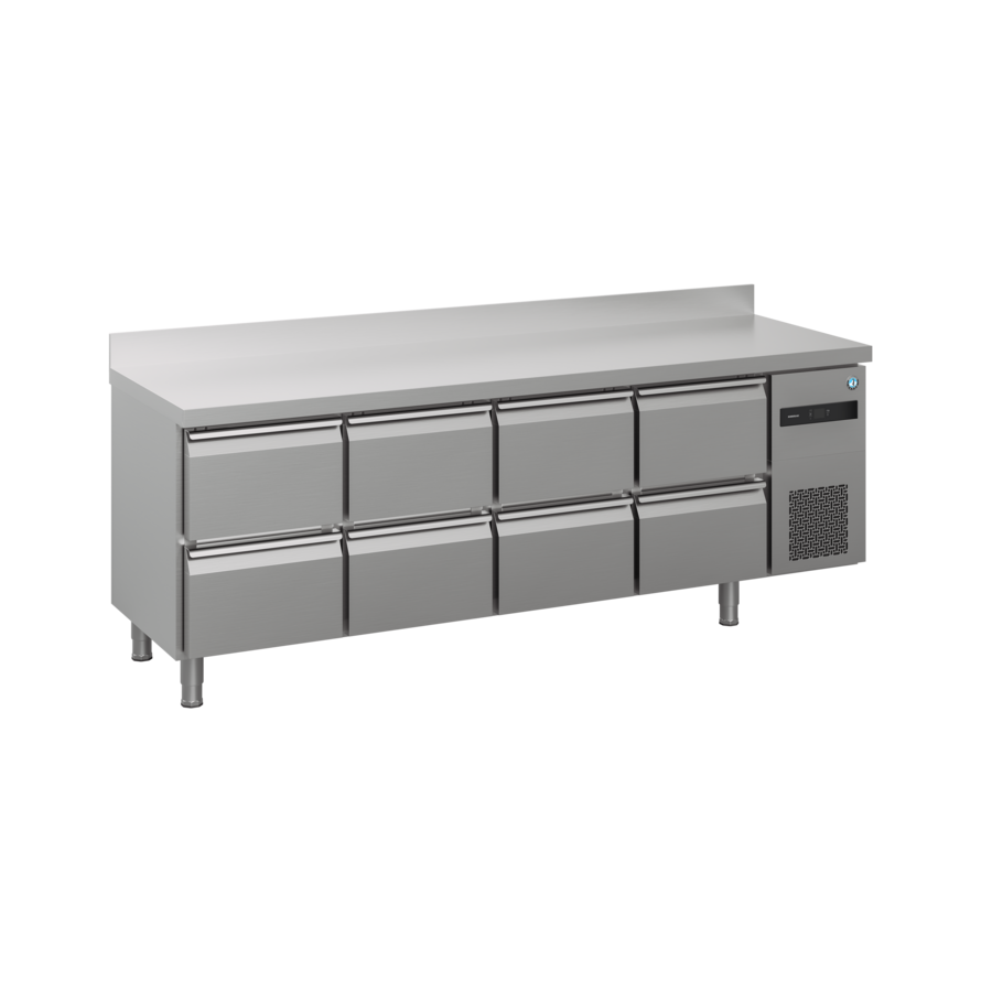 Établi réfrigéré ADVANCE ACR-225DG-2222-CRC-L2 - 4 sections - 8 tiroirs - Largeur : 225 cm