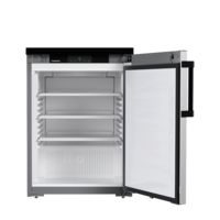 Réfrigérateur sous plan de travail | Acier inoxydable | Verrouillage | 134 litres | +1 °C à +15 °C | 60 x 64,8 x 85,2 cm