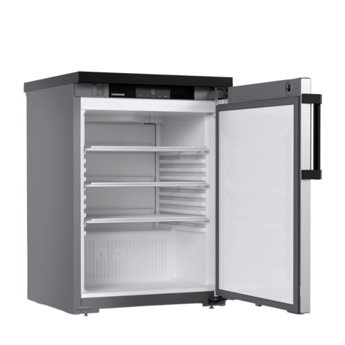  Liebherr Réfrigérateur sous plan de travail | Acier inoxydable | Verrouillage | 134 litres | +1 °C à +15 °C | 60 x 64,8 x 85,2 cm 