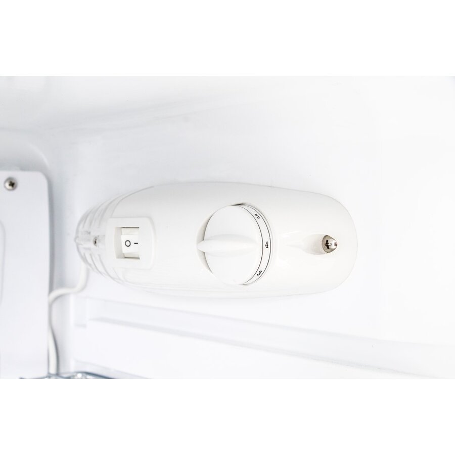 Glass Door Cooler with Lock - 130 Liters - White - 84cm High