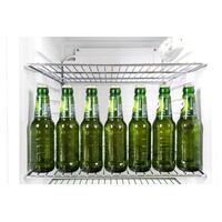 Kühlbox mit Glastür und Schloss – 130 Liter – Weiß – 84 cm hoch