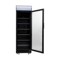 Réfrigérateur à porte vitrée avec vitrine - 300 litres - Noir - Hauteur : 192 cm