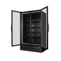 Large Double-Door Display Cooler | 771 Liters | Black | 1985x120x719 | Energy Class A e