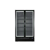 Husky Grande vitrine réfrigérée à double porte | 771 litres | Noire | 1985 x 120 x 719 mm | Classe énergétique A e