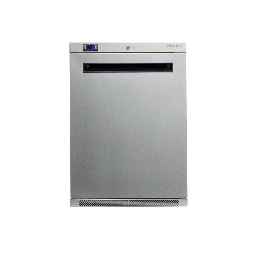 Congélateur sous plan professionnel avec serrure - 113 litres - Acier inoxydable - Hauteur : 84 cm