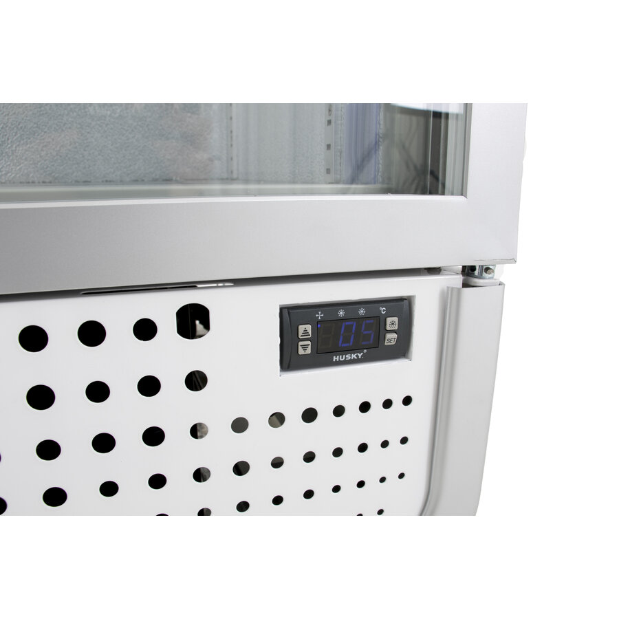Vitrine réfrigérée avec porte vitrée | Blanche | No-Frost | 410 litres | 720 x 650 x 1990 mm