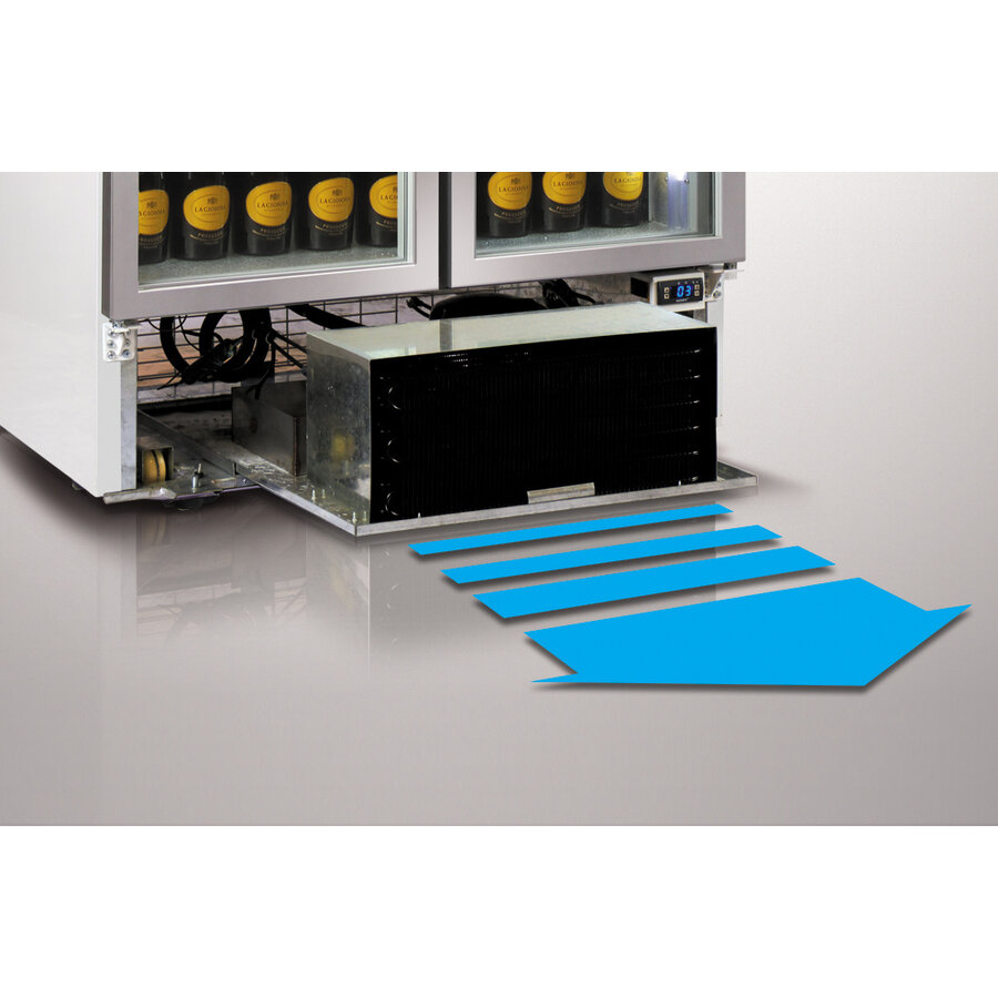 Dubbeldeurs Displaykoeler | Wit  | No-Frost | 728 Liter | 719 x 1000 x 1985 mm